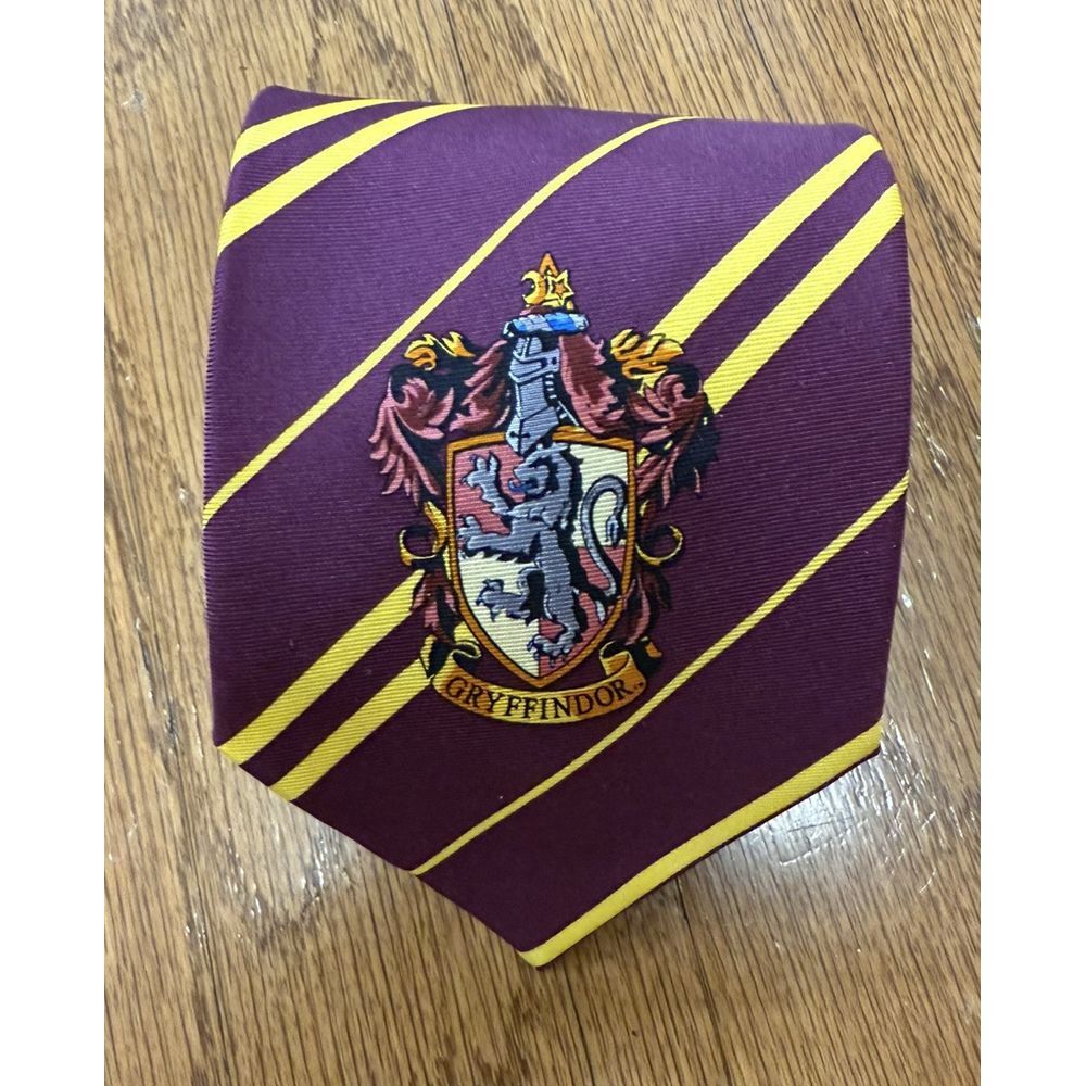 Harry Potter Gryffindor Crest Men's Neck Tie Maroon Halloween Costume‎ Cosplay